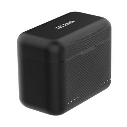 Cargador Telesin Dual para Insta360 X4 con Almacenamiento de Tarjetas
