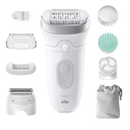 Depiladora Eléctrica Braun Silk-épil 7 7-081 Inalámbrica 2 Velocidades 6 Cabezales Seco y Húmedo