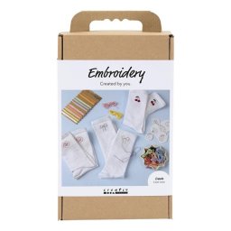 Kit de manualidades Creativ Company para niños, multicolor, bordado de calcetines