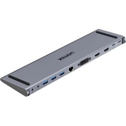 Docking Station Unitek USB-C 4K DisplayLink 100W Negro