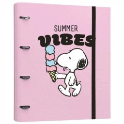 Carpeta 4 Anillas Grupo Erik Snoopy Summer Vibes 28x32 cm