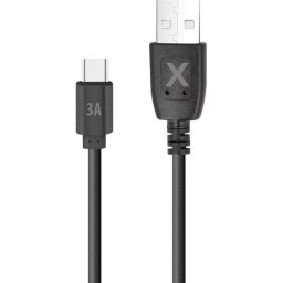Cable USB-C a USB-A Maxlife 1,5 m 3A Negro