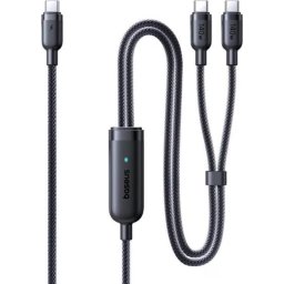 Cable USB-C Baseus Flash 4 2-en-1 140W 1.5m Negro