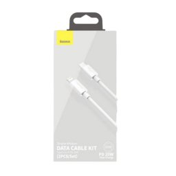 Cable Baseus Simple Wisdom USB-C a Lightning PD 20W 1,5 m Blanco