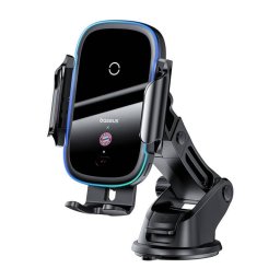 Soporte coche Baseus Bayern Edition con cargador inalámbrico 15W negro
