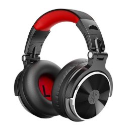 Auriculares OneOdio Pro10 con cable, conectores 3,5 mm y 6,35 mm, Shareport, profesionales rojos