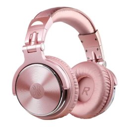 Auriculares OneOdio Pro10 con cable, Shareport, micrófono integrado y color rosa dorado