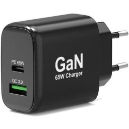 Cargador de Pared GaN Port Designs 902104EU 65W USB-C PD + USB-A
