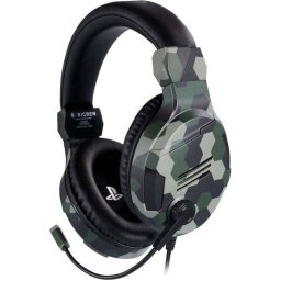 Auriculares Nacon con cable estéreo para gaming, micrófono ajustable y controles en línea, verde
