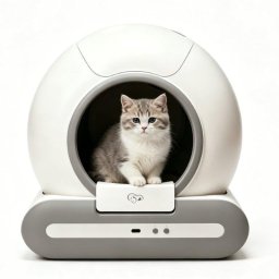 Caja de arena automática Ti+ para gatos, Wi-Fi 2.4 GHz, 65 L, 9 L depósito