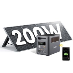 Estación de energía Aferiy AF-P180PRO 1024Wh 9 puertos AC, DC y USB Batería Li-ion Pantalla LCD Cargador solar