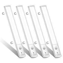 Luces LED bajo gabinete Autrucker con sensor de movimiento, recargables USB y magnéticas