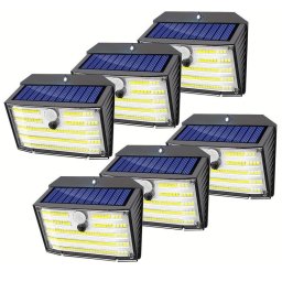 Luz Solar con Sensor de Movimiento Autrucker 180° 3 Modos IP65 6 Unidades