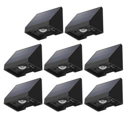 Pack 8 Luces Solares Para Valla LED Blanca Cálida Autrucker