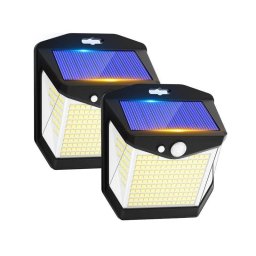 Pack 2 Luces Solares Exteriores Autrucker 248 LED Sensor Movimiento IP65 270°