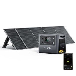 Estación de energía AFERIY P210 2048Wh 13 puertos AC, DC y USB Batería LiFePO4 Pantalla LED Cargador solar