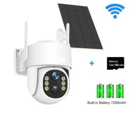 Cámara IP Autrucker 4MP Visión Nocturna Exterior Panel Solar Audio Bidireccional