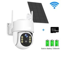 Cámara IP Autrucker 4MP Exterior Visión Nocturna Panel Solar Audio Bidireccional Rotación PTZ