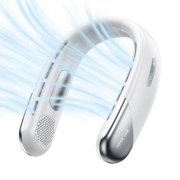 Mini Ventilador de Cuello Autrucker 5 Velocidades Sin Aspas 2400 mAh USB-C Silencioso LED