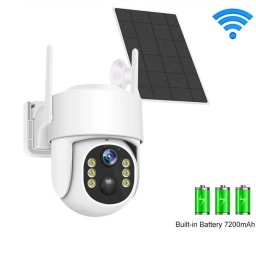 Cámara IP Autrucker 4MP Exterior Visión Nocturna Panel Solar Audio Bidireccional Detección Movimiento