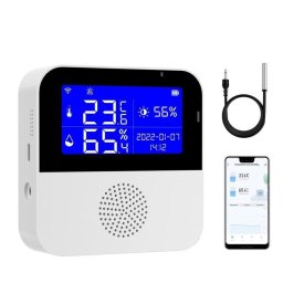 Sensor de temperatura y humedad Autrucker Wifi con sonda impermeable y control por voz
