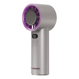 Mini Ventilador de Mano Verbatim Cool 'n' Go Ice Touch 8W 3 Velocidades Batería Recargable Gris/Violeta