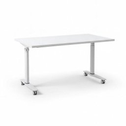 Mesa Spacio FlexiMove Plegable y Volteable 1400x600x755mm Blanco Mate