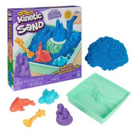 Set de Arena Kinética Kinetic Sand con Arenero y 4 Accesorios Azul 454 g