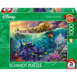 Puzzle Schmidt Spiele 1000 piezas Disney La Sirenita Thomas Kinkade Studios