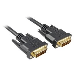 Cable DVI-D a DVI-D Sharkoon 5 m Negro