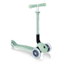 Patinete infantil Globber Junior plegable 3 ruedas luces LED verde claro