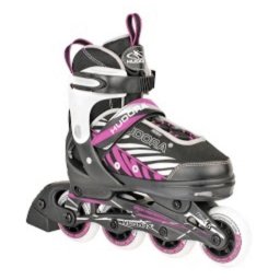 Patines en línea HUDORA Mia para niños, tallas 29-32, Negro y Lila
