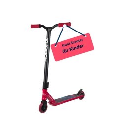Patinete stunt Hudora XQ-13.1 100 kg freno pie ruedas poliuretano rojo oscuro/negro