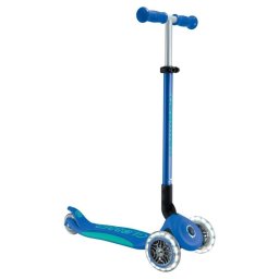 Patinete clásico Globber Primo Foldable Plus Lights 3 ruedas 50 kg azul oscuro