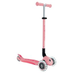 Patinete clásico Globber Primo Foldable Plus Lights 3 ruedas 50 kg rosa