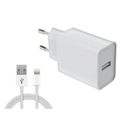 Cargador DLH DY-AU5091W Interior USB-A 12W 5V 2,4A 1m Blanco
