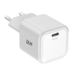 Cargador DLH DY-AU5430W Interior USB-C 30W GaN Power Delivery Blanco