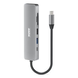 Hub USB-C Port Designs 900162 4 puertos HDMI 4K 60 Hz Plata
