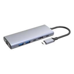 Hub DLH 6 puertos 10 Gbps USB-C HDMI 4K modelo DY-SA5260 Extras Ethernet Gigabit