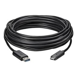 Cable USB HP Poly Active Optical de 10 m, USB A a USB C, USB 3.2 Gen 1, Negro