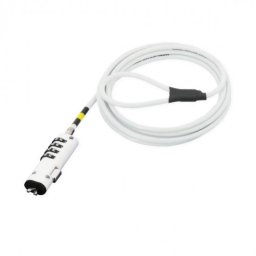 Cable antirrobo MOBILIS 001334 1,8 m código acero blanco