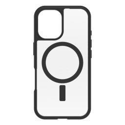 Funda móvil OtterBox React Series Cubierta Policarbonato Transparente Negro para iPhone 16 ultrafina