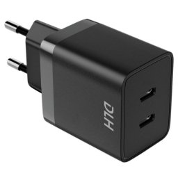 Cargador DLH DY-AI5447 45W 2 Puertos USB-C GaN Negro