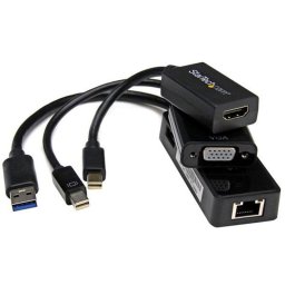 Juego de Adaptadores StarTech para Surface Pro 4/3/2 - Mini DisplayPort a VGA y HDMI - USB 3.0 de Red