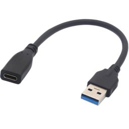Cable adaptador USB-C hembra a USB-A macho DLH DY-TU4625 0,225 m Negro
