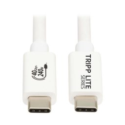 Cable USB4 Tripp Lite U521-1P0M-WH 1 m USB-C a USB-C 40 Gbit/s Blanco