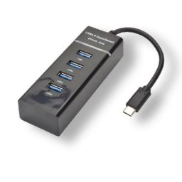Hub MCL 4 puertos USB 3.2 Gen 1 5000 Mbit/s modelo USB3C-H114 negro