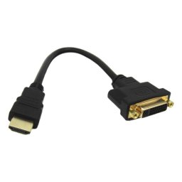 Cable Adaptador HDMI Macho a DVI Hembra 0,2 m Negro DLH DY-TU5036