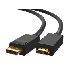 Cable adaptador DLH DisplayPort macho a HDMI macho 2 m 4K 60 Hz negro