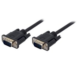 Cable VGA MCL SVGA HD15 Macho a Macho 3 m Negro